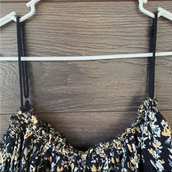 NWT Free People Instant Crush Camisole Floral Tank Black Gold Size Small - Picture 4 of 10